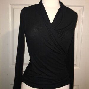 Banana Republic XS Black crossover top EUC